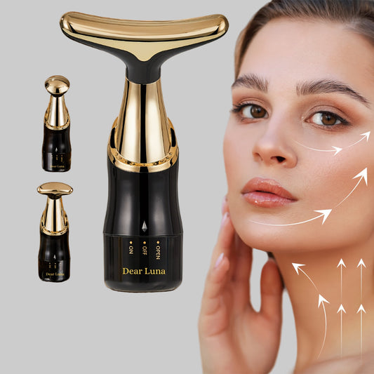 Appareil Massage Visage Vibrant 3-en-1 – Lifting & Drainage